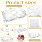 2 Set 16 x 11'' Chilled Serving Tray for Parties with Lids Compartments Flip top Removable Chilled Party Platter, alternate