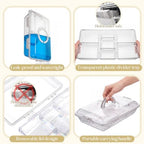 2 Set 16 x 11'' Chilled Serving Tray for Parties with Lids Compartments Flip top Removable Chilled Party Platter, alternate