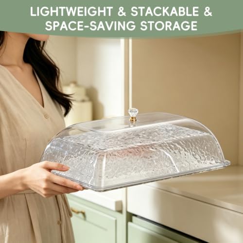 2 Set 16" x 9" Chilled Serving Tray for Parties with lids Compartments Ice Chilled Party Platter Charcuterie, alternate view