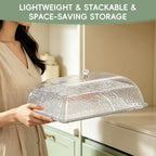 2 Set 16" x 9" Chilled Serving Tray for Parties with lids Compartments Ice Chilled Party Platter Charcuterie, alternate view