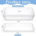 2 Set 16" x 9" Chilled Serving Tray with Compartments, Clear in Clear, alternate view 3