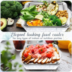 2 Set 9" Chilled Serving Tray for Parties with Compartments Ice Chilled Party Platter Charcuterie Serving Board, alternate