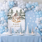 2 Set Baby It's Cold Outerside Arch Backdrop Cover 7.2ft 6.6ft in 7.2 feet x 6.6 feet in Blue, alternate view 6