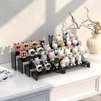 2 Set Black Wooden Tiered Riser Display Stands for Vendor Events, Stackable Wood Cupcake Stand, Farmhouse Decor, alternate
