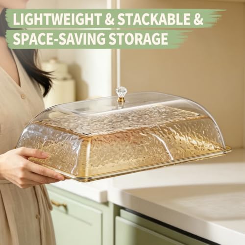 2 Set Chilled Serving Trays for Parties Keep Food Cold Outside Party in Full Gold, alternate view 4