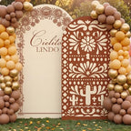 2 Set Cielito Lindo Arch Cover 7.2ft 6.6ft, Brown Stretchy in 7.2 x 4 ft and 6.6 x 3.3 ft in Brown