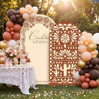 2 Set Cielito Lindo Arch Cover 7.2ft 6.6ft, Brown Stretchy in 7.2 x 4 ft and 6.6 x 3.3 ft in Brown, alternate view 4