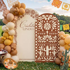 2 Set Cielito Lindo Arch Cover 7.2ft 6.6ft, Brown Stretchy in 7.2 x 4 ft and 6.6 x 3.3 ft in Brown, alternate view 6