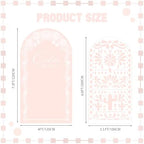 2 Set Cielito Lindo Backdrop Cover 7.2ft 6.6ft Arch Pink in 87 x 47 inch and 79 x 39 inch in Pink, alternate view 2