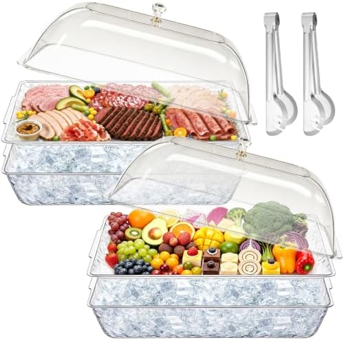 2 Set Cold Food Buffet Server Chilled Serving Tray