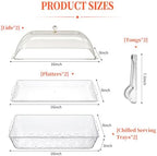 2 Set Cold Food Buffet Server Chilled Serving Tray, alternate view 3