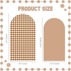2 Set Gingham Arch Backdrop Cover 7.2ft 6.6ft Arch Cover, Khaki in Khaki, alternate view 2