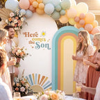 2 Set Here Comes The Son Arch Backdrop Cover, 7.2ft 6.6ft Boho in 87 x 47 inch in Colorful, alternate view 6