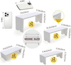 2 Set Large Display Risers White Perfume Riser Wooden Display Stand Cologne Stands 4 Tiered 8Pcs Cupcake Stands, alternate