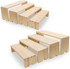 2 Set Large Wood Display Risers Display Stands Wooden Cupcake Stand Dessert Food Buffet Risers for Vendor Events