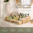 2 Set Large Wood Display Risers Display Stands Wooden Cupcake Stand Dessert Food Buffet Risers for Vendor Events, alternate