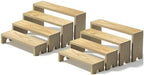 2 Set Large Wooden Tiered Riser Stand for Vendor Booth Events Stackable Cupcake and Dessert Display Farmhouse