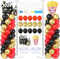 2 Set Movie Night Balloon Column Stand Kit Adjustable Popcorn Balloon Decor