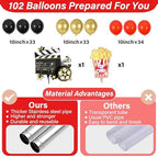 2 Set Movie Night Balloon Column Stand Kit Adjustable Popcorn Balloon Decor, alternate view 4