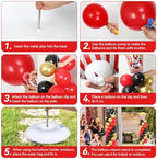 2 Set Movie Night Balloon Column Stand Kit Adjustable Popcorn Balloon Decor, alternate view 5