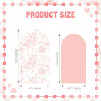 2 Set Pink Floral Arch Cover 7.2ft 6.6ft Stretchy Party Backdrop, alternate view 2