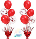2 Set Red Balloon Centerpieces for Tables Red Balloons Stand Kit for Birthday Party Graduation Baby Shower