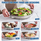 2-Set Shrimp Cocktail Serving Dish with Ice Tray, Cold Chilled Serving Tray in 2-Set Round in Silver, alternate view 5