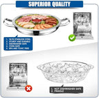 2-Set Shrimp Cocktail Serving Dish with Ice Tray, Cold Chilled Serving Tray in 2-Set Round in Silver, alternate view 6