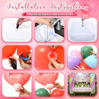 2 Set Valentines Day Balloon Column Stand Kit with 2 Candy Pastel Heart Love Foil Balloons, Valentines Day Arch, alternate
