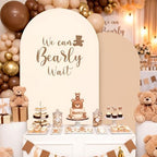 2 Set We Can Bearly Wait Arch Backdrop Cover 7.2ft 6.6ft in 87 x 47 inch in Brown