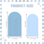 2 Set Wedding Arch Cover Blue Ripple & Solid Color Stretchy Backdrop Cover in 7.2 ft & 6.6 ft in Blue, alternate view 2
