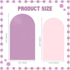 2 Set Wedding Arch Cover Pink Purple Ripple & Solid Stretchy Backdrop Cover in Pink, Purple, alternate view 2