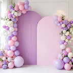 2 Set Wedding Arch Cover Pink Purple Ripple & Solid Stretchy Backdrop Cover in Pink, Purple, alternate view 5