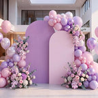 2 Set Wedding Arch Cover Pink Purple Ripple & Solid Stretchy Backdrop Cover in Pink, Purple, alternate view 7