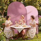 2 Set Wedding Arch Cover Pink Ripple & Solid Color Stretchy Backdrop Cover in 7.2 ft & 6.6 ft in Pink, alternate view 6