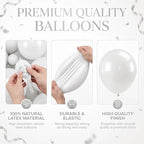 2 Set Wedding Balloon Column Kit with Stand Base for Party in 2 Count (Pack of 1) in Silver White, alternate view 7