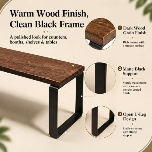 2 Set Wooden Tiered Risers Display Stands 4-tier Cupcake Stand in wood color, black, alternate view 4