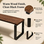 2 Set Wooden Tiered Risers Display Stands 4-tier Cupcake Stand in wood color, black, alternate view 4