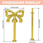 2 Sets 1 Tier Cupcake Stand Hardware Handles, Bow-Knot Gold Zinc Alloy Cake Plate Stand Fittings with Screws, alternate view