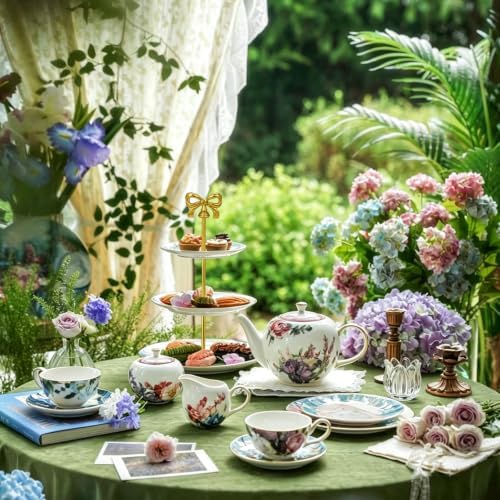 2 Sets 1 Tier Cupcake Stand Hardware Handles, Bow-Knot Gold Zinc Alloy Cake Plate Stand Fittings with Screws, alternate view