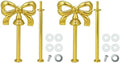 2 Sets 2 Tier Cupcake Stand Hardware Handles, Bow-Knot Gold Zinc Alloy Cake Plate Stand Fittings with Screws