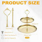 2 Sets 2-Tier Cupcake Stand Holder, Round Tiered Serving Tray Stainless Steel Cup Cake Stand for Dessert Fruit, alternate