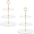 2 Sets 3 Tier Acrylic Cupcake Stand, Dessert Tower Cupcake Display Stand in transparent