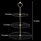 2 Sets 3 Tier Acrylic Cupcake Stand, Dessert Tower Cupcake Display Stand in transparent, alternate view 3