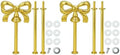 2 Sets 3 Tier Cupcake Stand Hardware Handles, Bow-Knot Gold Zinc Alloy Cake Plate Stand Fittings with Screws