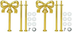 2 Sets 3 Tier Cupcake Stand Hardware Handles, Bow-Knot Gold Zinc Alloy Cake Plate Stand Fittings with Screws