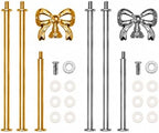 2 Sets 3-Tier Tray Hardware Kits, Vintage Cake Stand Handle Fittings, Heavy Duty Zinc Alloy Rods with Screws &