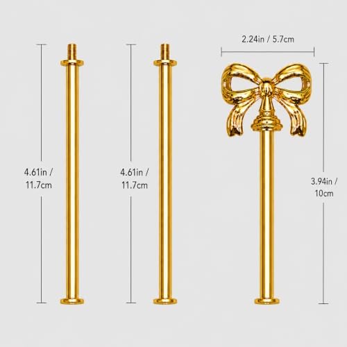 2 Sets 3-Tier Tray Hardware Kits, Vintage Cake Stand Handle Fittings, Heavy Duty Zinc Alloy Rods with Screws &, alternate