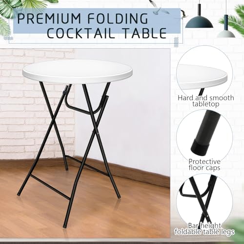 2 Sets 32"x43" High Top Folding Cocktail Tables & Covers, Royal Blue in Royal Blue, alternate view 4
