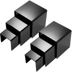2 Sets Acrylic Display Risers, Figure Stand, Black, Medium Set in Black